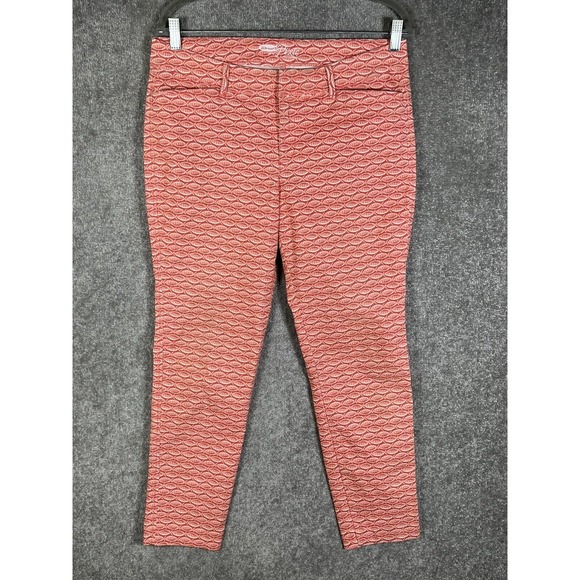 Old Navy The Pixie Ankle Stretch Pants Womens Size 8 Orange Fish Coral Pink - Picture 1 of 10